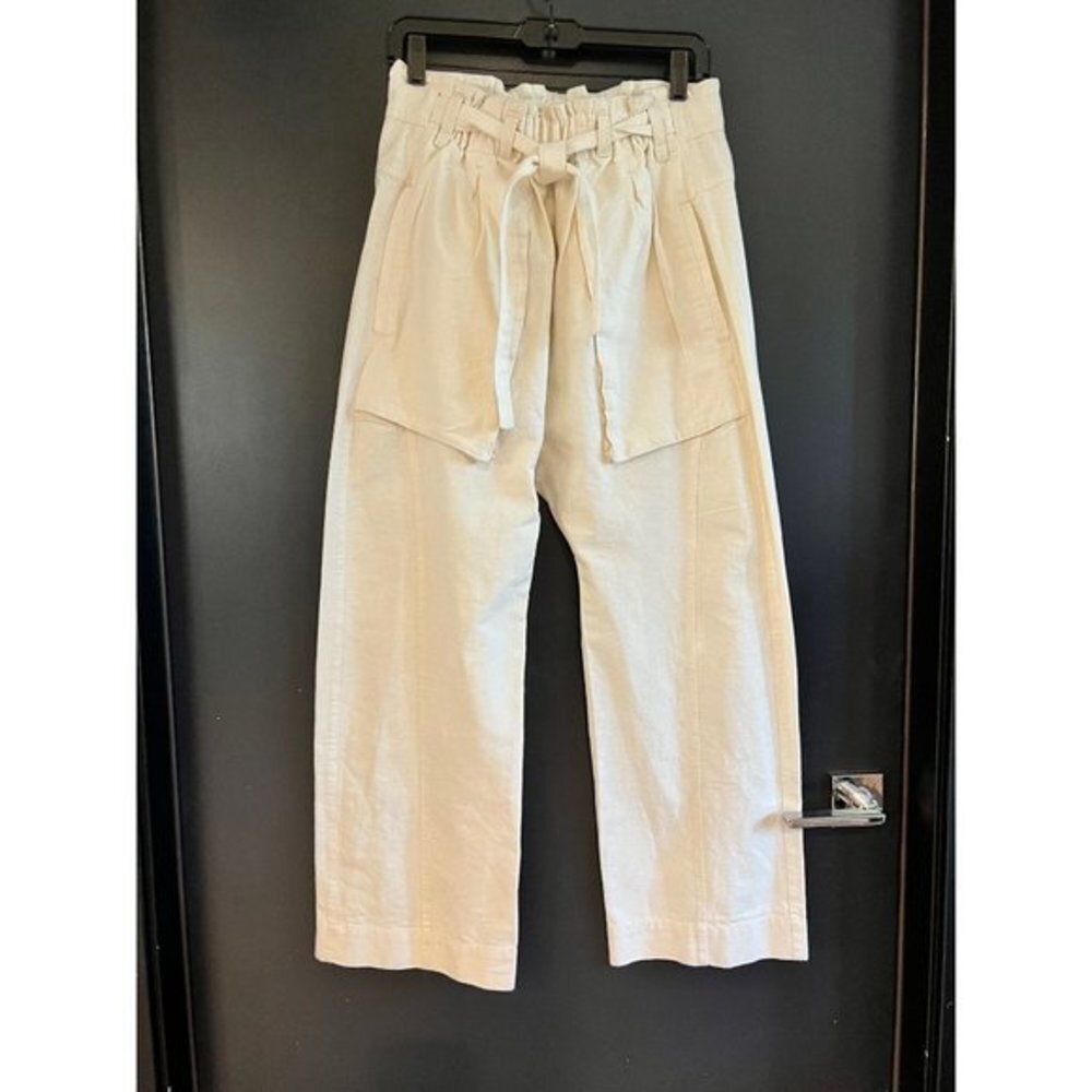 NWOT FREE PEOPLE Sky Rider Straight Leg Paperbag Pants SIZE S - Picture 5 of 9